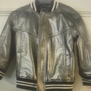 Kids Silver Bomber Jacket